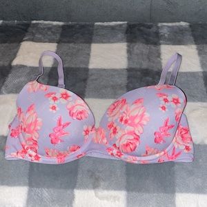 PINK Lavender Floral Bra